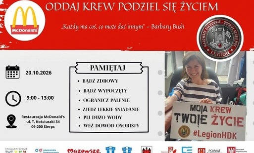 Akcja honorowego krwiodawstwa w Sierpcu – oddaj krew, podziel się życiem!