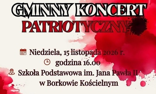 Zapraszamy na Gminny Koncert Patriotyczny!