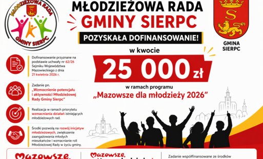 Młodzieżowa Rada Gminy Sierpc z dofinansowaniem!