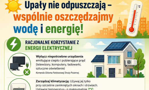 Upały nie odpuszczają – wspólnie oszczędzajmy wodę i energię