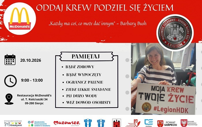 Akcja honorowego krwiodawstwa w Sierpcu