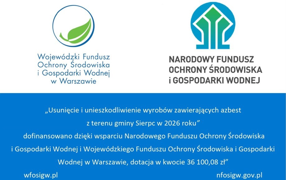 Usunięcie azbestu z gospodarstw rolnych w gminie Sierpc