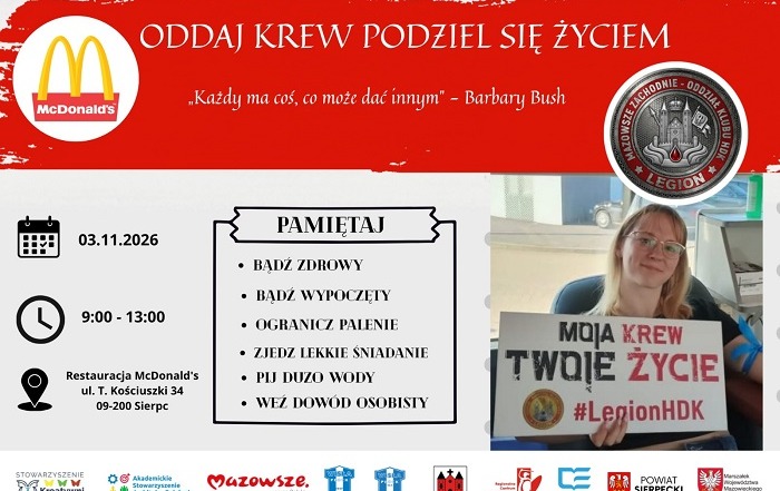 Akcja honorowego krwiodawstwa w Sierpcu